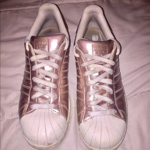 Rose Gold Adidas Superstars